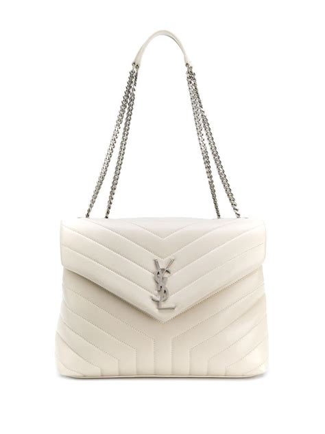 borsa ysl bianca e argento|borse saint laurent donna.